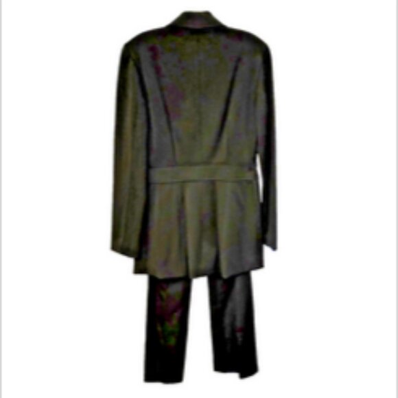 Cachè Womens Black Knit Single Button Blazer Slim Pant Suit Size 6 - Picture 7 of 7